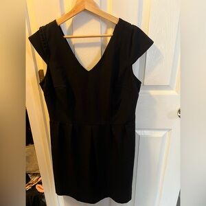 Worthington Black V-Neck Midi Dress